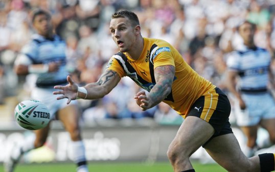 Castleford Tigers full-back Richard Owen has apologised for punching a man dressed as Father Christmas.
