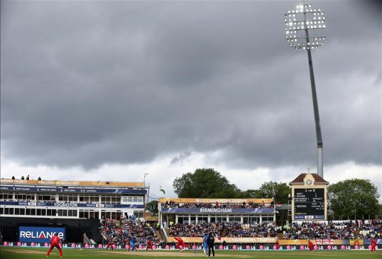 Rain continues to be an issue in the ICC Champions Trophy Final between England and India at Edgbaston this Sunday afternoon.
