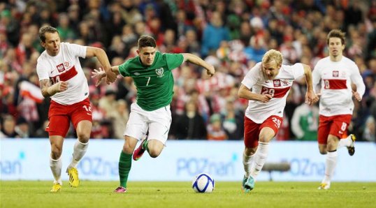 Giovanni Tapattoni’s experimental Northern Ireland side beat Poland 2-0 in an international friendly at the Aviva Stadium.