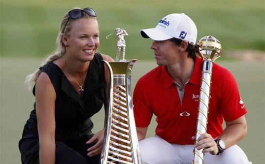 World golf number one Rory McIlroy, named PGA Tour Player of the Year, has paid a big tribute to his girlfriend Caroline Wozniacki.