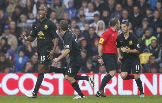 A goalless, yet physical second-half saw Queens Park Rangers and Everton draw 1-1 at Loftus road whilst Steven Pienaar received his marching orders on 60 minutes.