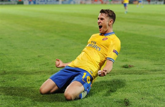 Aaron Ramsey's seven goals for Arsenal this season have fired the north London side to a new club record for consecutive away wins.