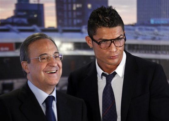 Real Madrid's new signing Gareth Bale is happy that the club's star Cristiano Ronaldo has pledged himself to Real Madrid for another five years.
