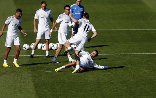 Real Madrid team-mates Gareth Bale and Cristiano Ronaldo have laughed off the training ground 'clash' they were involved in last Friday.
