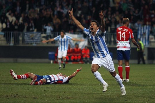 Málaga forward Javier Saviola