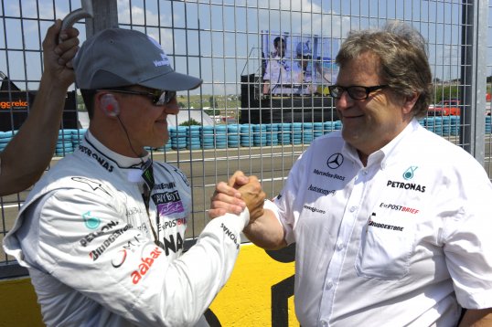 Seven-time world champion Michael Schumacher has admitted that the Mercedes team will not be the same without head of motorsport Norbert Haug who retired this week after 22 years.