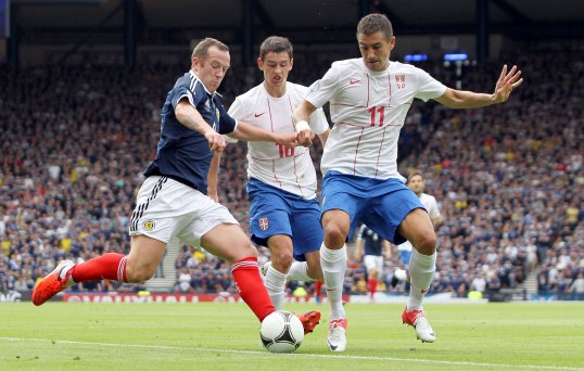 Scotland were booed off the pitch in their opening World Cup qualifier against Serbia.Craig Levein's men held the Serbs to a boring draw and the Hampden Park fans were quick to show their disappointment.Sub Jamie Forrest could have won it for the Sc