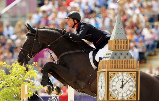 Olympic gold medal-winning showjumper Ben Maher is recovering in hospital after being kicked in the head by a horse.