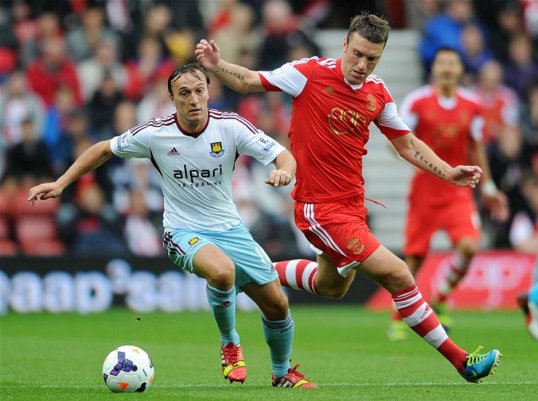 Southampton's talisman striker Rickie Lambert once again lead the attack in the Premier League game against Crystal Palace.