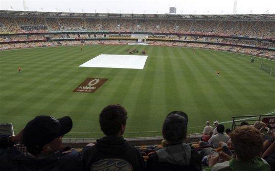 Rain washed out day two of the first Test between Australia and South Africa at the Gabba.