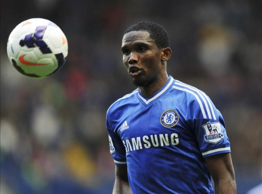 Samuel Eto'o has been named in Chelsea's starting eleven ahead of their with Arsenal in the Capital One Cup.