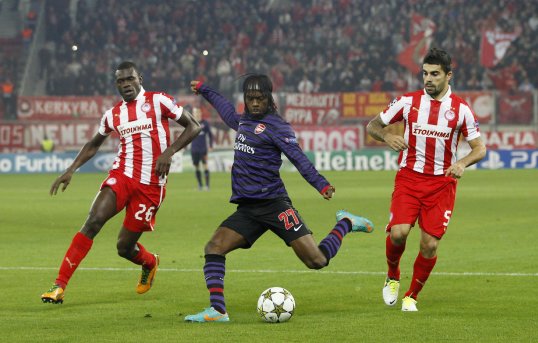 Arsenal have the advantage, for now, in this Group B Champions League game.