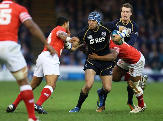 Scotland came back from behind to take a 6-3 lead over Tonga at Murrayfield.