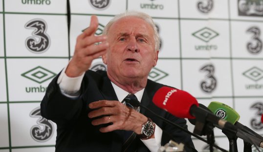 Republic of Ireland boss Giovanni Trapattoni was particularly complimentary of his side’s performance tonight despite their 1-0 loss to Greece.