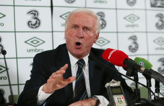 Republic of Ireland manager Giovanni Trapattoni has insisted he will remain in charge of the national team despite suffering their heaviest-ever home defeat as Germany trounced them 6-1.The Italian was booed at the Aviva Stadium in Dublin as he lurked