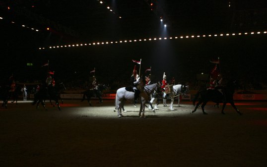 A three-year-old has made history after becoming the youngest ever competitor at the Horse of the Year Show.