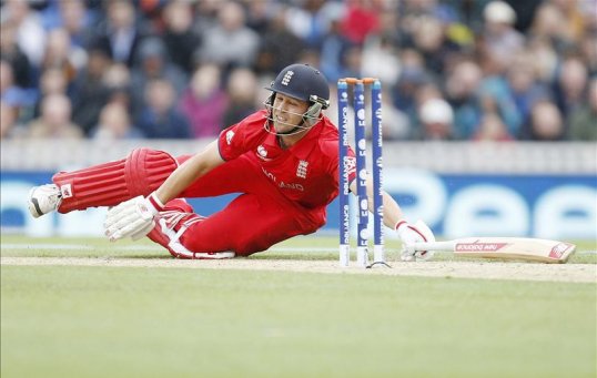 Jonathan reached a half-century as England tottered across the 150-run mark against Sri Lanka in the Champions Trophy at The Oval.