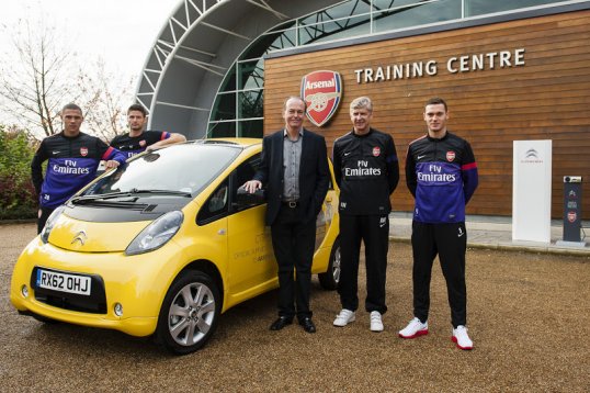 Arsenal have shown their green credentials and social responsibility by adding two electric cars to the company fleet.
