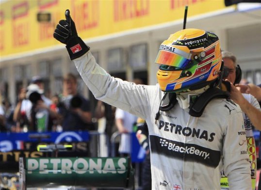 Mercedes’ Lewis Hamilton has admitted he was surprised to learn he was on pole for Sunday’s Hungarian Grand Prix.