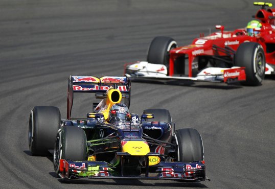 Championship leader Sebastian Vettel was the fastest driver on the track in Practice two in Abu Dhabi whilst Lewis Hamilton and Jenson Button came in second and third respectively.