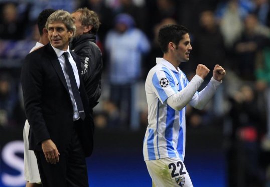Manuel Pellegrini praised the Málaga fans for creating an intimidating atmosphere in the Estadio La Rosaleda for their 2-0 defeat of Porto in the Champions League last-16 match.