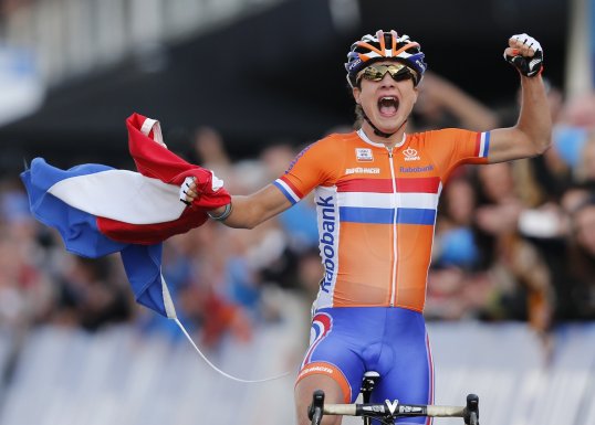 Marianne Vos won the world cycling road race title in front of her home crowd in Limburg.