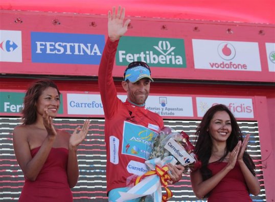 Vincenzo Nibali has extended his lead in the general classification of the Vuelta a Espana with a second-place finish at stage 14.