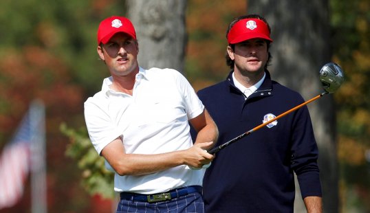 America’s Bubba Watson and Webb Simpson took an easy point in the Ryder Cup’s first fourball round.