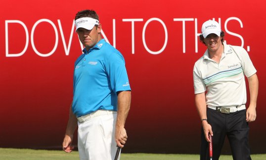Lee Westwood has rubbished claims there is a rift between himself and Rory McIlroy.