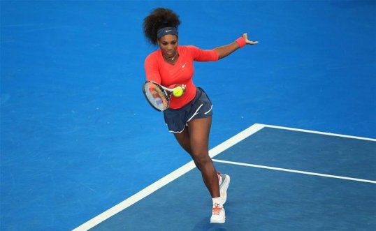 Serena Williams has beaten fellow American Varvara Lepchenko 6 - 2, 6 - 1 in the first round of the Brisbane International.