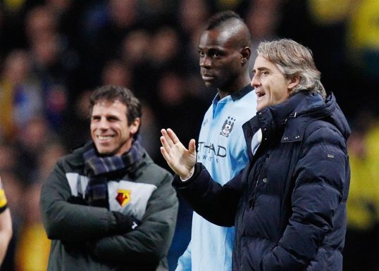 Watford boss Gianfranco Zola has rushed to the defence of fellow Italian Mario Balotelli.